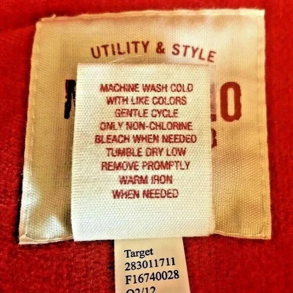 MOSSIMO Women Front Button 100% Cotton Collar Corduroy Red Coat Jacket Sz Medium - Picture 10 of 12